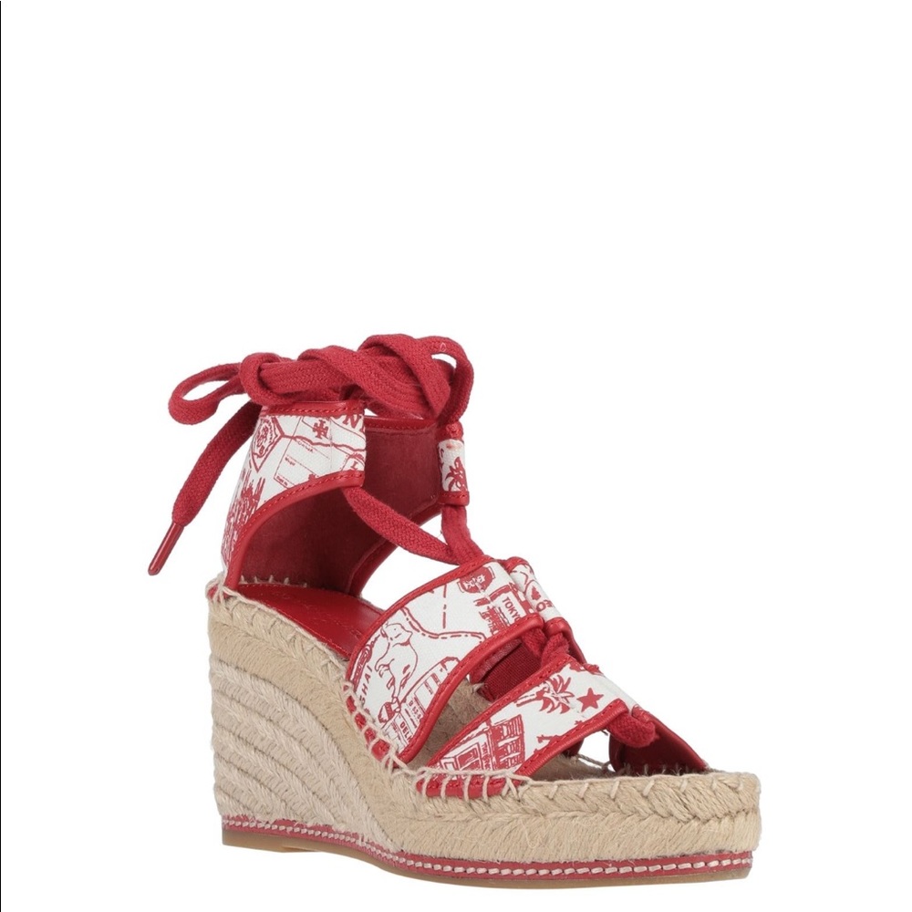 Tory Burch Perry red espadrilles new 9.5